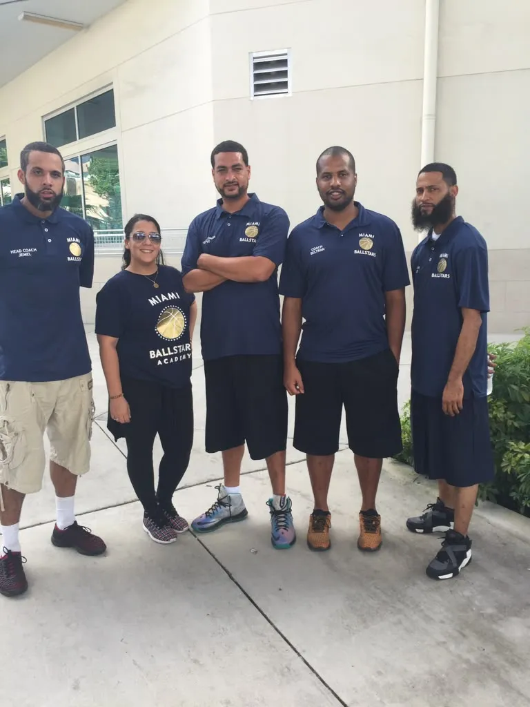 Ballstars coaches and staff in their navy team polos